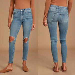 Free People Busted Knee Skinny Jeans like new